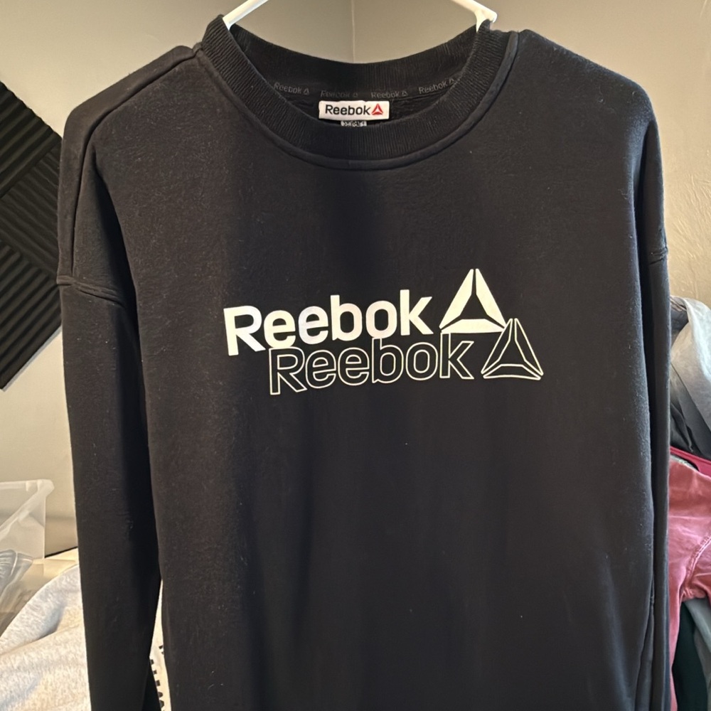 Reebok Black Sweatshirt with White Logo